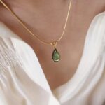 Osha Green Waterdrop Necklace
