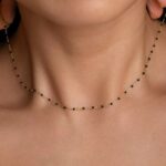 Ivy Beaded Necklace (Black)