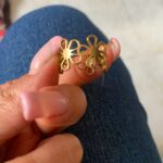 Floral Line Ring (Adjustable)