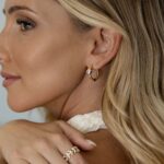 Twist Diamond Charm Hoops