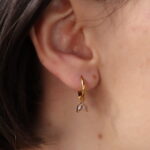 Twin Leaf Hoop Drops