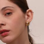 Swirl Diamond Stud Earrings