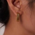 Tri-Line Hoop Earrings