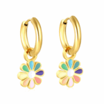 Pastel Petal Drop Hoop