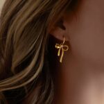 Rebecca Bow Drop Hoops
