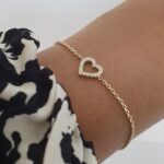 Mini Halo Heart Bracelet