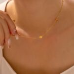 Ribbed Floral Necklace
