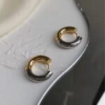 Hinge Two-Tone Hoops
