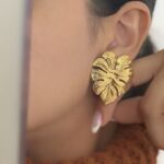 Monstera Stud Earrings