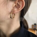 Flat Hoop Earrings - 22mm