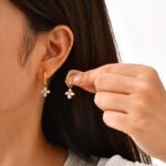 Sweet Tulip Drop Hoop Earrings