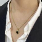Lucine Opal Necklace - Black