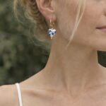 Ceramic Heart Hoop Earrings