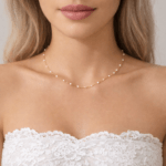 Ivy Beaded Necklace (White)