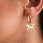 Golden Butterfly Earrings