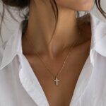 Marble Cross Necklace