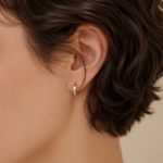Clara Flat Hoops (Thin - Silver)