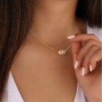 Olive Branch Necklace (White)