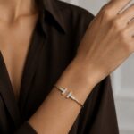 Delina Bangle - White