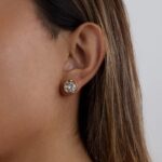 Lava Solitaire Stud Earrings